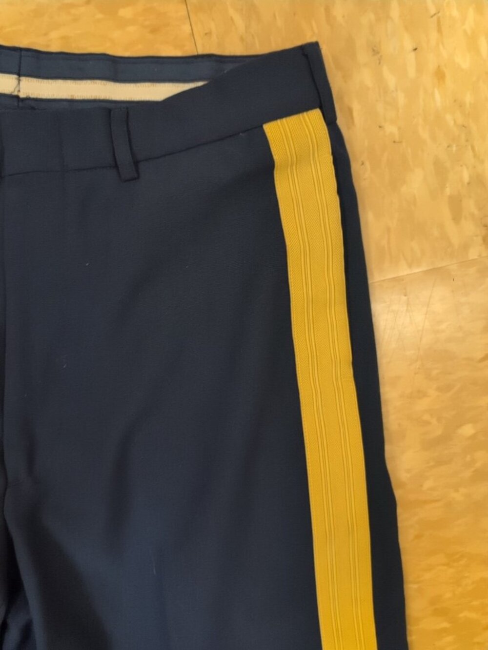US Army Bremen-Bowden 451 Trousers Officer Mens 31R Pants Dress Blue Yellow Uni - Picture 5 of 14